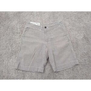 Billy‎ Reid Shorts Mens Brown 28 Brown Gingham Inseam: 9" Seersucker Made in USA